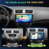 4G+128G Car Radio for Honda Accord 7th 2003-2007 Stereo 10.1 inch in-Cell Screen Full Touchscreen Wireless CarPlay/Android Auto Android 15 Bluetooth DSP FM/RDS GPS WiFi SWC AHD Backup Camera view 2