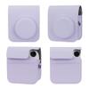 Blummy PU Leather Camera Case Compatible with Instax Mini 12 Instant Camera with Adjustable Strap and Pocket (Purple) view 3