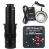 Microscope Video Camera 1080P 38MP HDMI USB Industrial Lab Digital Video Microscope Camera + 120X 180X 130X C Mount Lens + 56 LED Ring Light (Color : with 180x led) view 1