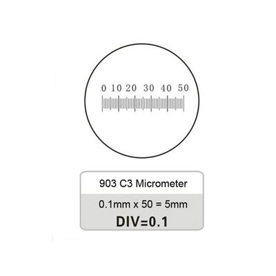 0.1MM C3 Microscope Eyepiece Objective Lens Slide Reticule Plane Stage Graticules for Microscope Calibration Instruments