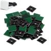 50 Pcs 3M Back-Glue Self Adhesive Cable Zip Tie Mounts Self-adhesive Tie Holders Backed Zip Tie Base Holders for Office Home Cable Wire Management(Black) view 1