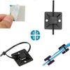 50 Pcs 3M Back-Glue Self Adhesive Cable Zip Tie Mounts Self-adhesive Tie Holders Backed Zip Tie Base Holders for Office Home Cable Wire Management(Black) view 3