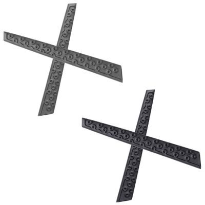 ToughAsNails 2 Pairs Replacement Ear Socks Rubber for Oakley Currency OX8026/Twin Shock OX3095 Black&Gray