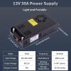 12V Power Supply 360W 30A, AC to DC Converter 110v to 12v dc Power Supply Adjustable Universal Transformer for RV, Radio/Car Stereos, LED Strip, CCTV, Computer Project, 3D Printer view 2