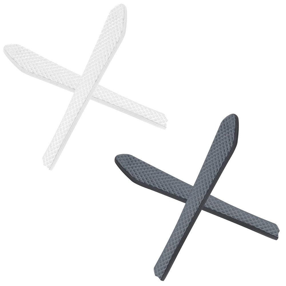 ToughAsNails 2 Pairs Replacement Ear Socks Rubber for Oakley Jupiter Squared OO9135 Gray&White