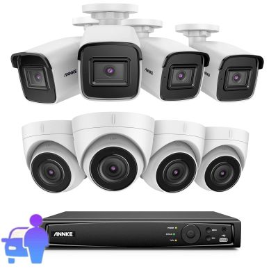 ANNKE 4K 8 Channel PoE Security Camera System with AI Human Vehicle Detection, H.265+ 4K NVR 8X 8MP Outdoor IP67 Wired IP Cameras, 100 ft Night Vision, Smart app Remote Access, No Hard Drive