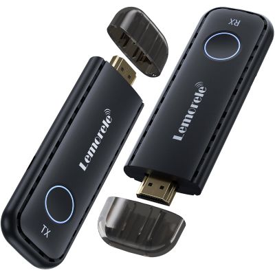 Lemorele Wireless HDMI Transmitter and Receiver Kit,Portable Wireless HDMI Extender,Plug&Play,2.4/5G 164ft Range 1080P HD,Up to 8 Transmitter,for Streaming Video&Audio to Monitor from Laptop/TV-Boxs