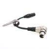 SZRMCC Right Angle XLR 4 Pin Female to XLR 4 Pin Male Original Power Extension Cable for Sony F55/ SXS DSLR ARRI Alexa Camera Practilite 602 TVlogic Monitor view 1
