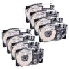 NineLeaf 8 Pack Compatible for XR-9X XR9X XR-9X2S XR9X2S 9mm 3/8'' Black on Clear Label Tape LT for EZ Label Printer KL-820 KL-P1000 KL-1500 KL-2000 view 1