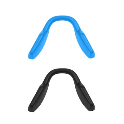 ToughAsNails 2 PCS Low Bridge Fit Replacement Nose Pads Pieces for Oakley Activate OX8173/Activate Asian Fit OX8169F Glasses Black&Blue