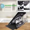 JANENFNA Case for Samsung Galaxy Tab A7 Lite 8.7 inch 2021, 360 Degree Rotating Swivel Stand PU Leather Case for Galaxy Tab A7 Lite (SM-T220/T225/T227), Black White Sun and Moon view 3