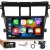 [2G+32G] Car Radio for Toyota Vios Yaris 2007 2008 2009 2010 2011 2012, 9 inch Android Touch Screen Stereo, Carplay/Android Auto/WiFi/1080P/SWC/Bluetooth+AHD Backup Camera+MIC view 1