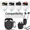 (1+1) Miimall Compatible for Google Pixel Buds Pro Case with Strap, Soft Silicone Keychain Protective Case Cover + Anti-Lost Neck Strap for Pixel Buds Pro 2022 Accessories (Black) view 2