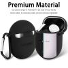 (1+1) Miimall Compatible for Google Pixel Buds Pro Case with Strap, Soft Silicone Keychain Protective Case Cover + Anti-Lost Neck Strap for Pixel Buds Pro 2022 Accessories (Black) view 3