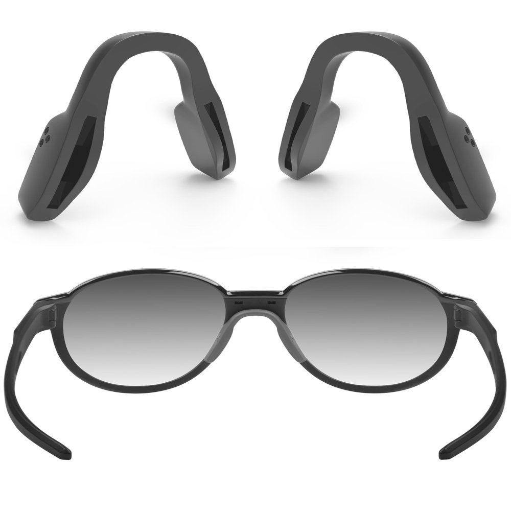 ToughAsNails 2 PCS Low Bridge Fit Replacement Nose Pads Pieces for Oakley Trailing Point OO9447 Gray&Gray