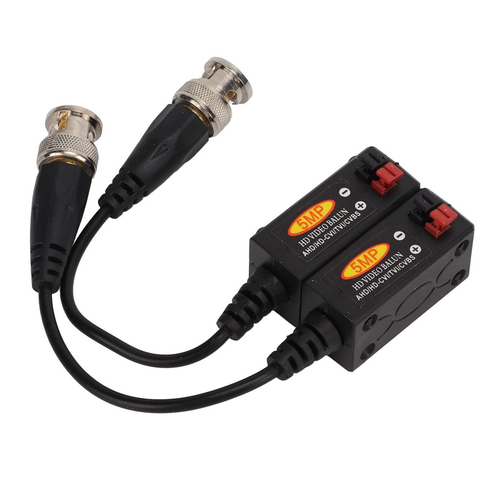 Video Balun Transceiver, CVI TVI AHD Video Balun Transmitter 1080P 5MP ABS for Security Camera System