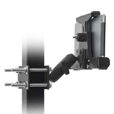 iBOLT Dockn Lock Bizmount Pillar Mount- Heavy Duty Secure Forklift Locking Tablet Mount for Warehouse Vehicles and 7-10 inch Tablets