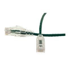Cat6 Green Slim Ethernet Patch Cable, Snagless/Molded Boot, 2 Foot
