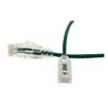 Cat6 Green Slim Ethernet Patch Cable, Snagless/Molded Boot, 2 Foot view 1