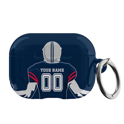 Custom Football Jersey Case for AirPods Pro 2 - Add Your Name Number Best Personalized Case Compatible with Airpods Football Fan