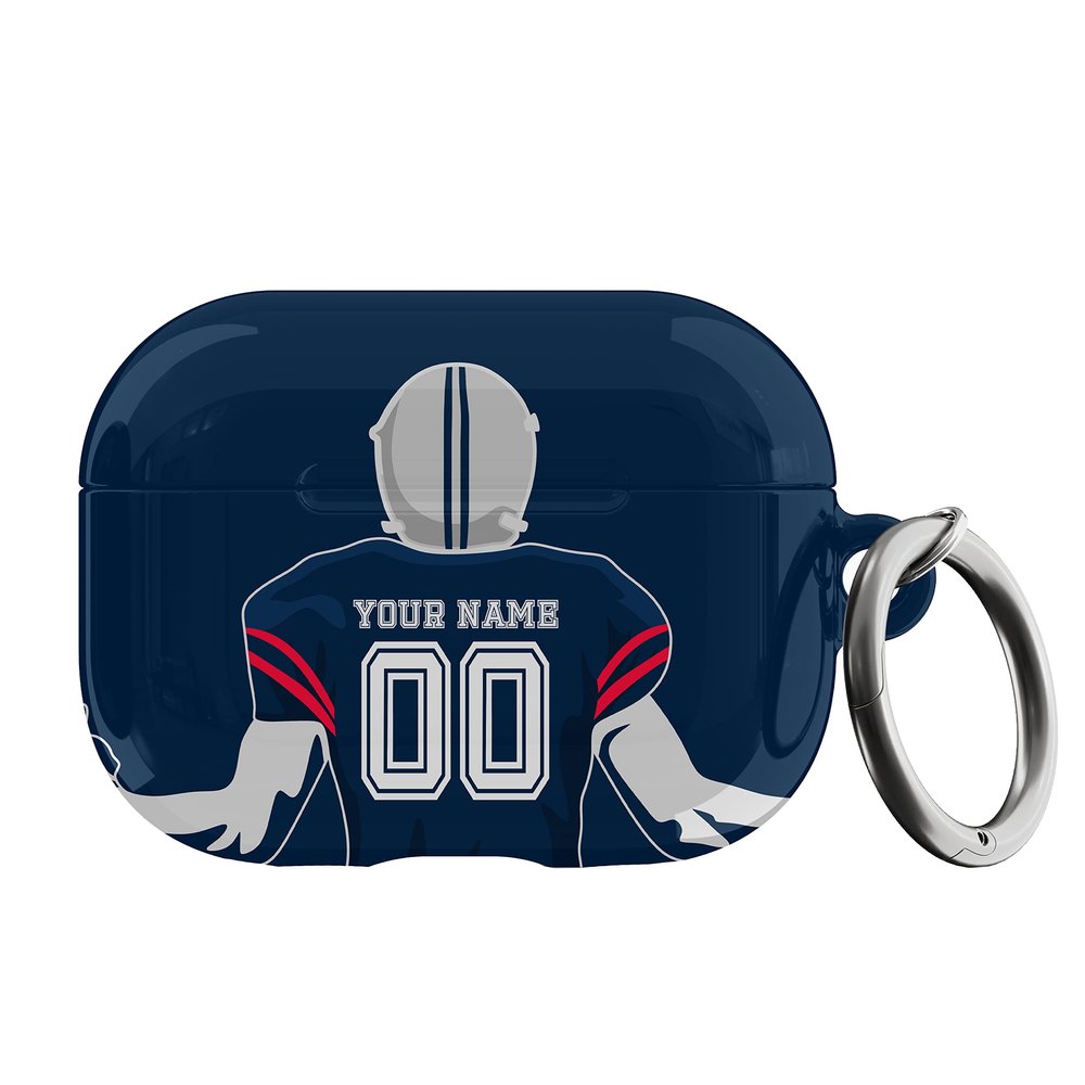 Custom Football Jersey Case for AirPods Pro 2 - Add Your Name Number Best Personalized Case Compatible with Airpods Football Fan