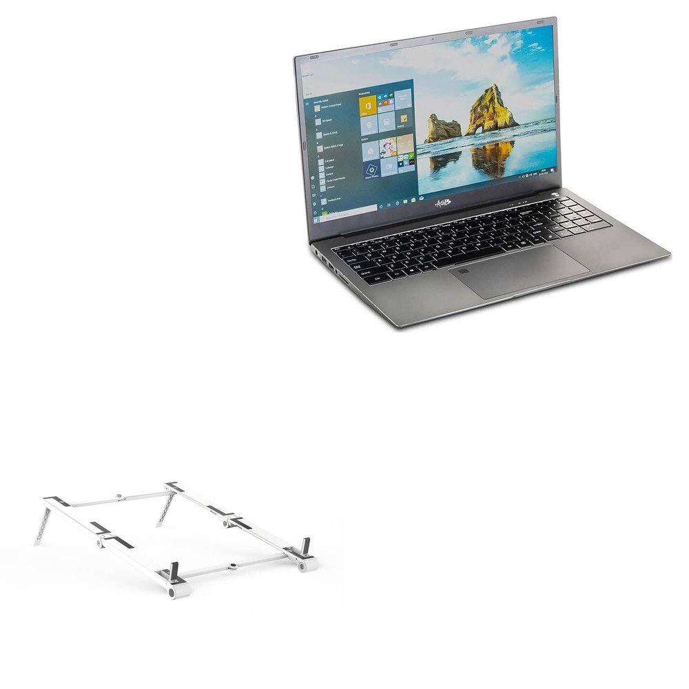 BoxWave Stand and Mount Compatible with AGB Octev GA-9009 - Pocket Aluminum Stand 3-in-1, Portable Multi Angle Viewing Riser - Metallic Silver