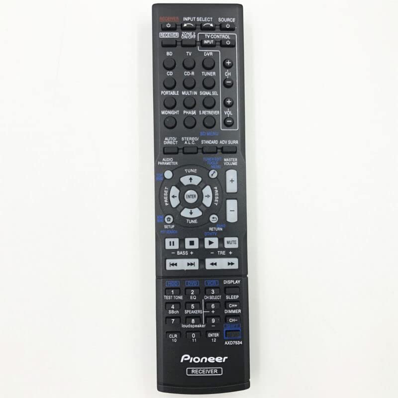 Replacement Remote Control Replace for TV/Audio/Projector AV Receiver for Pioneer VSX-1127-K VSX-92TXH VSX-530-K SC-1228-K