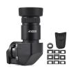 Andoer Camera Viewer 1.25X/2.5X Magnification Right Angle Viewer with 10 Mounting Adapters Replacement for Canon Nikon Pentax Olympus Leica Fujifilm DSLR Camera view 1