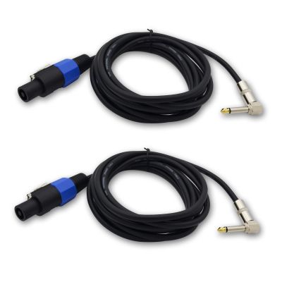 Czyuntuo Speakon to 1/4 Speaker Cable,15 Gauge Speakon to 1/4 TS Male Wire Audio Speaker Cable Amplifier Connection Heavy Duty Cord with Twist Lock - 2Pack 10 ft