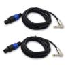 Czyuntuo Speakon to 1/4 Speaker Cable,15 Gauge Speakon to 1/4 TS Male Wire Audio Speaker Cable Amplifier Connection Heavy Duty Cord with Twist Lock - 2Pack 10 ft view 1