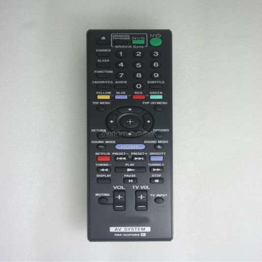 Replacement Remote Control Replace for TV/Audio/Projector for Sony HBD-T58 HBD-E570 HBD-E370 3D Blu-ray Home Theater System