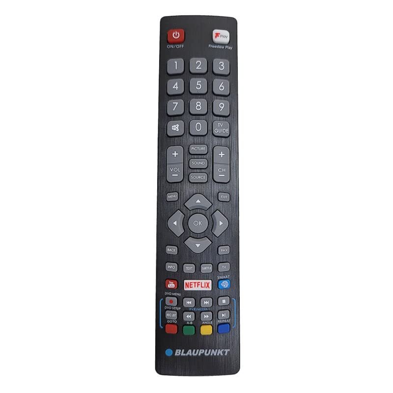 Replacement Remote Control Replace for TV/Audio/Projector POF/RMC/0001 for Blaupunkt Smart TV 40/138Q-GB-11B4-FEGPF-UK