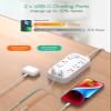 Flat Power Strip - 5 FT Plug Extension Cord, 6 Outlets 4 USB Ports Outlet Extender with Overload Protection, Wall Mount, Desktop Charging Station for Home, Office and Dorm Essential view 2