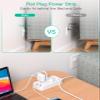 Flat Power Strip - 5 FT Plug Extension Cord, 6 Outlets 4 USB Ports Outlet Extender with Overload Protection, Wall Mount, Desktop Charging Station for Home, Office and Dorm Essential view 4