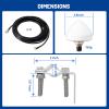 Anina Sirius XM Satellite Radio Antenna, Mirror Tubular Mount Aerial with SMB Connector 21ft Extension Wire for Semi Truck RV Trailer Car Vehicle, High Gain Sirius XM Stereo Receiver Tuner Antenna view 2