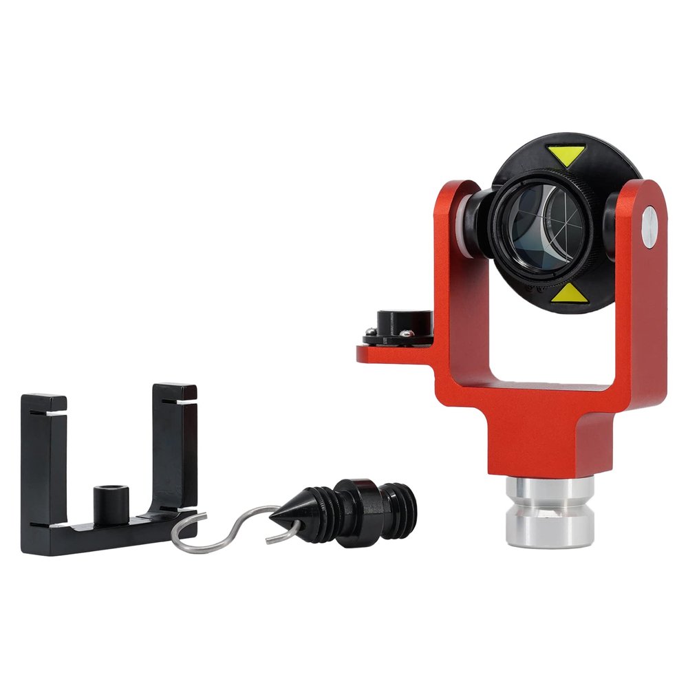 10 Sets JEOC ADS102B, Mini Prism Reflector with Side Bubble Level, Surveying Peanut for Japanese System and Total Station, Land Surveying Reflector