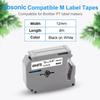 Absonic 10-Pack MK231 Label Tape White Compatible for Brother M-K231 M-K231S M231 MK-231 12mm 0.47" P Touch Tape M 12mm 1/2" White for PT-65 PT-M95 PT-45M PTM95 PT-80 PT-90 Label Maker view 2
