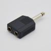 Czyuntuo 6.35mm to 1/4 Adapter,Mono Plug Male to Dual 1/4 Inch Female Audio Adapter, Dual 6.35mm Jack Adaptor Y Cable Splitter for Guitar, Headphone, Microphone, Amplifier,8 Pack-Black view 2