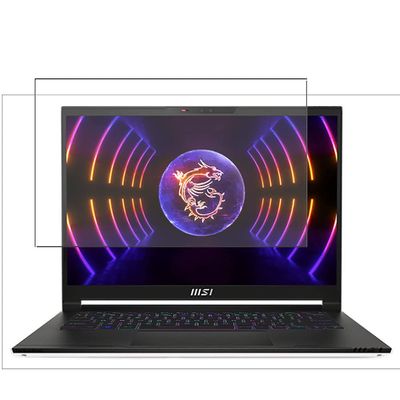 Puccy Tempered Glass Screen Protector Film, compatible with MSI Stealth 14 Studio A13V A13VG A13VF A13VE 14" laptop (Active Area Cover Only) Protective Protectors Guard