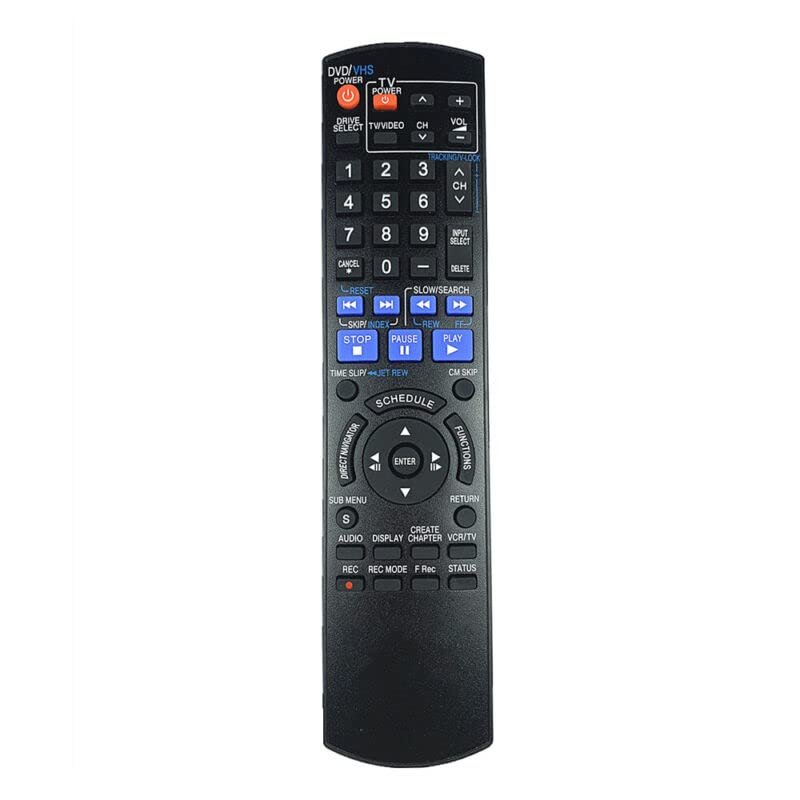 Replacement Remote Control Replace for TV/Audio/Projector EUR7659T70 for Panasonic EUR7659T60 DMR-EZ27 DMR-EZ37 DVD VCR