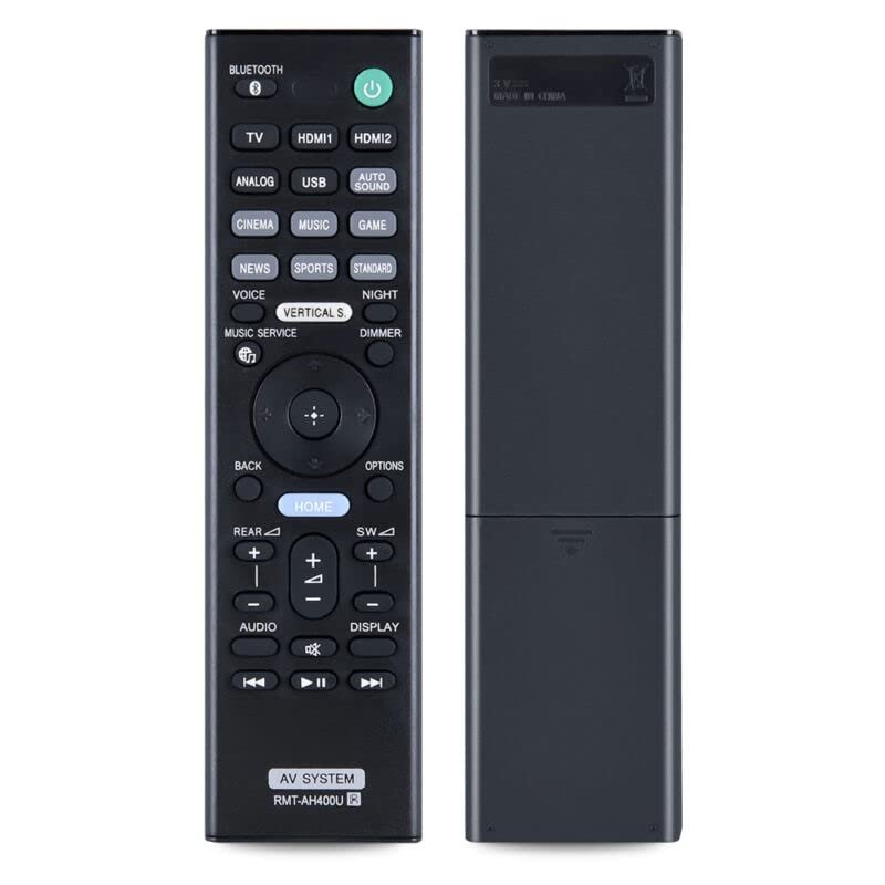 Replacement Remote Control Replace for TV/Audio/Projector US RMT-AH400U for Sony Sound Bar SA-Z9F SA-WZ9F SA-ZF9