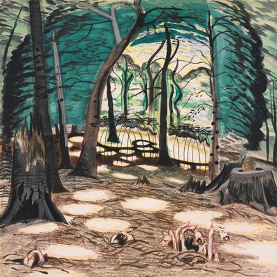 Charles Ephraim Burchfield : The Bower : 1917 : Archival Quality Art Print