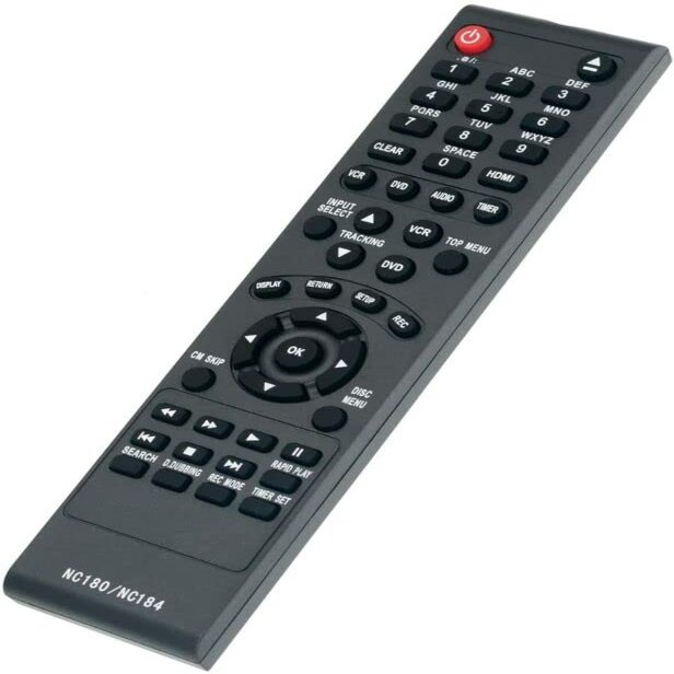 Replacement Remote Control Replace for TV/Audio/Projector for NC180 NC184 for Funai DVD Recorder VCR ZV427FX4 ZV427FX4A