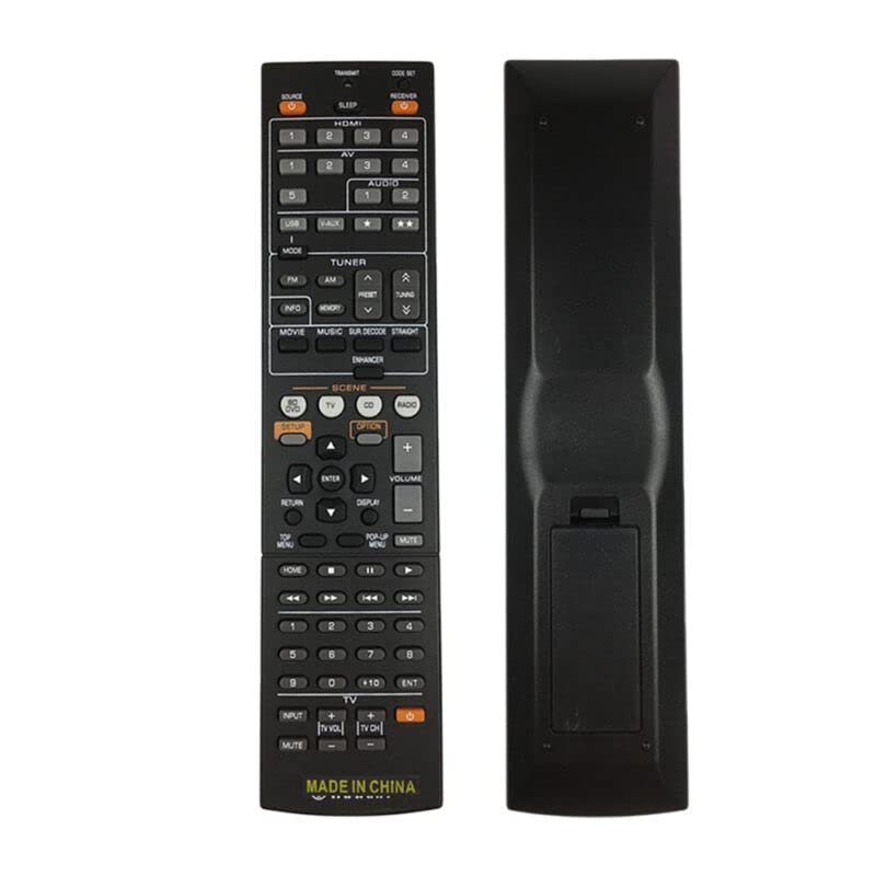 Replacement Remote Control Replace for TV/Audio/Projector for Yamaha A/V Receiver RX-V375 RX-V375BL RX-V767 RX-V767BL
