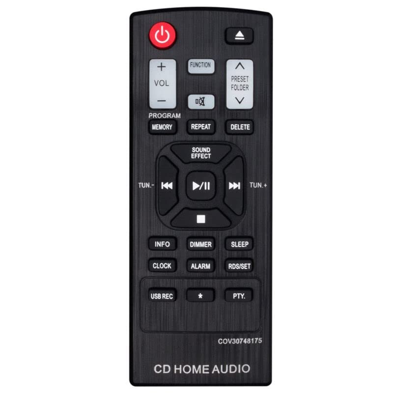 Replacement Remote Control Replace for TV/Audio/Projector COV30748175 for LG Micro Hi-Fi System CM2460 CMS2460F CM2760