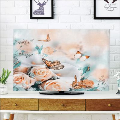 AMAPARK TV Dust Cover,Cover Type 50/52 Inch Butterflies Home Office Decorations Dustproof TV Cover Style-770