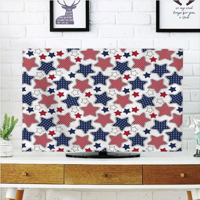 AMAPARK TV Dust Cover,Cover Type 50 / 52 Inch American Flag Home Office Decorations Dustproof TV Cover Style-38