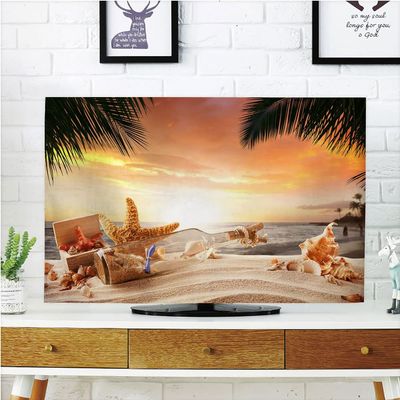 AMAPARK TV Dust Cover, Cover 65 Inch Beach Suitable for Sets of Most Models TV Style-508