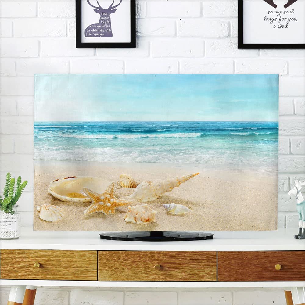 AMAPARK TV Dust Cover, Cover 65 Inch Beach Suitable for Sets of Most Models TV Style-516