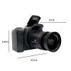 Digital Camera for Photography with 2.4 Inch LCD Screen, 16x Digital Zoom 720p Mini Camera Vlog Camera with 9.88mm Wide-Angle Lens Cool Stuff Travel Essensials Gifts for Ment Women Black view 2